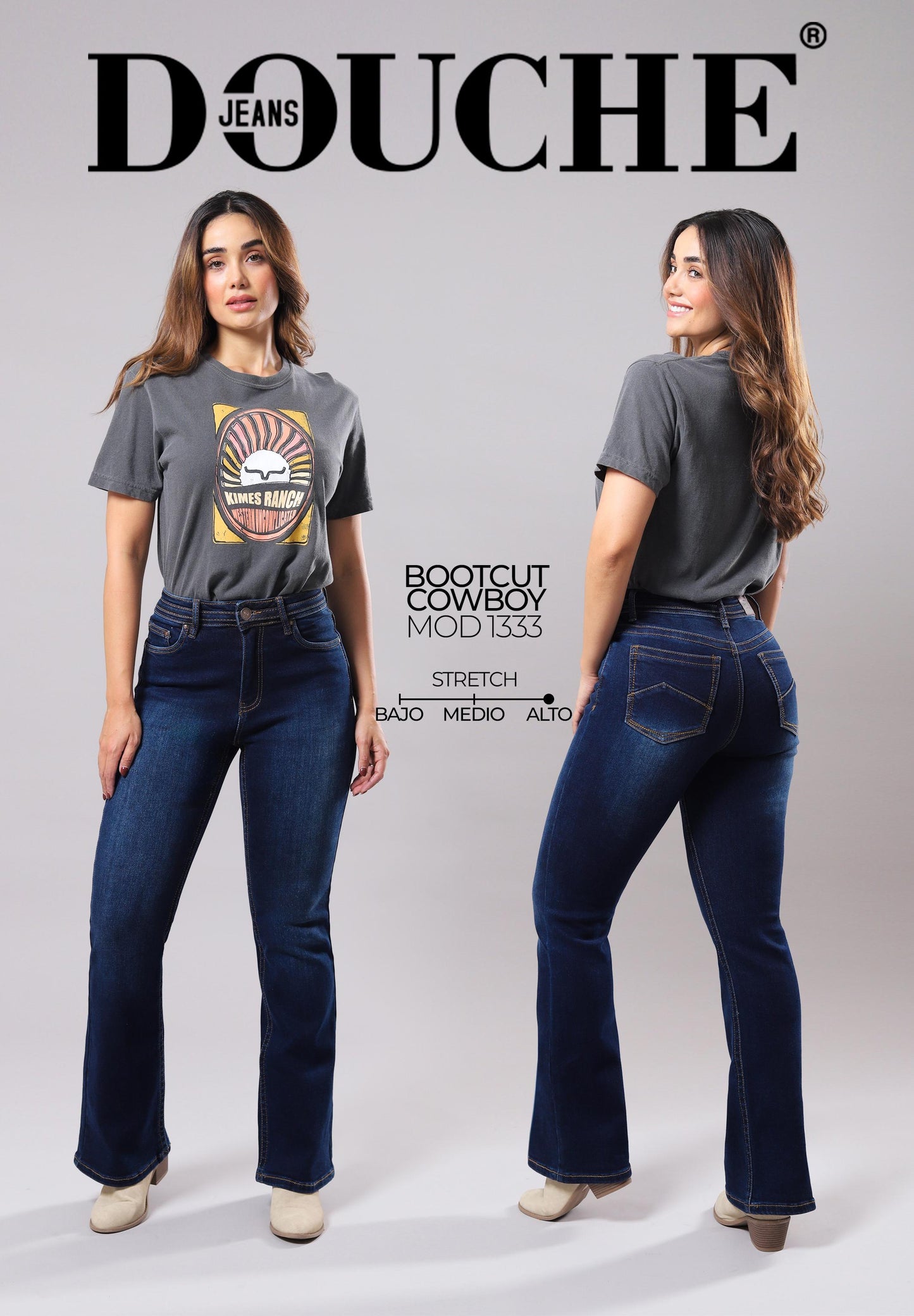 Pantalon moda bootcut D1333