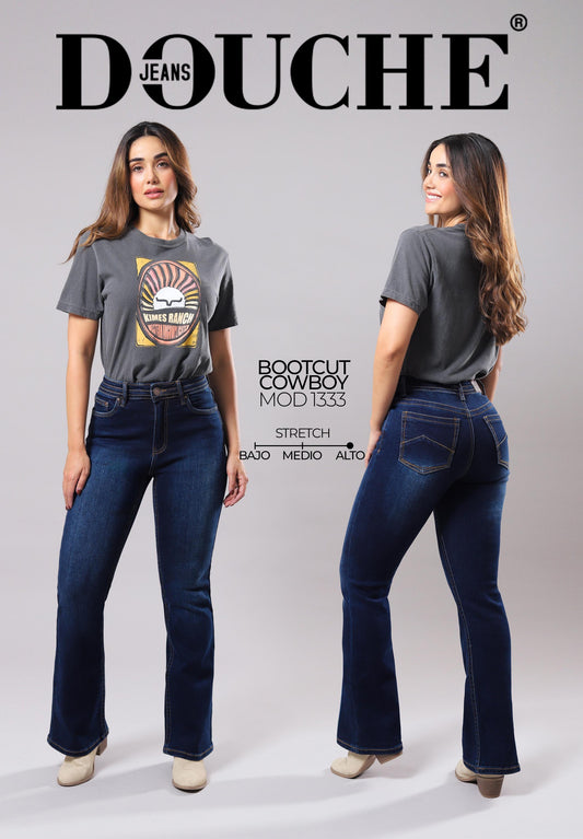 Pantalon moda bootcut D1333
