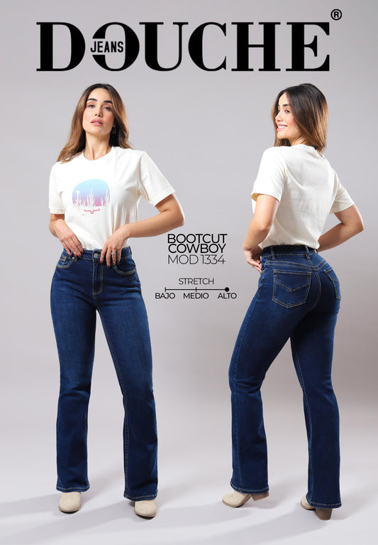 Pantalon moda bootcut D1334