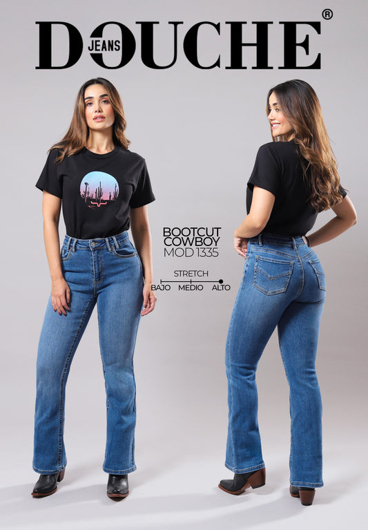 pantalon moda bootcut D1335