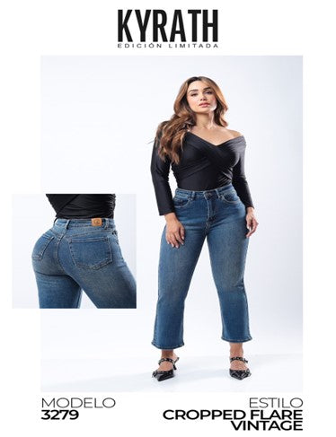 Pantalón Moda cropped flare K3279