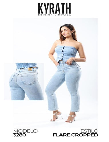Pantalón Moda flare cropped K3280
