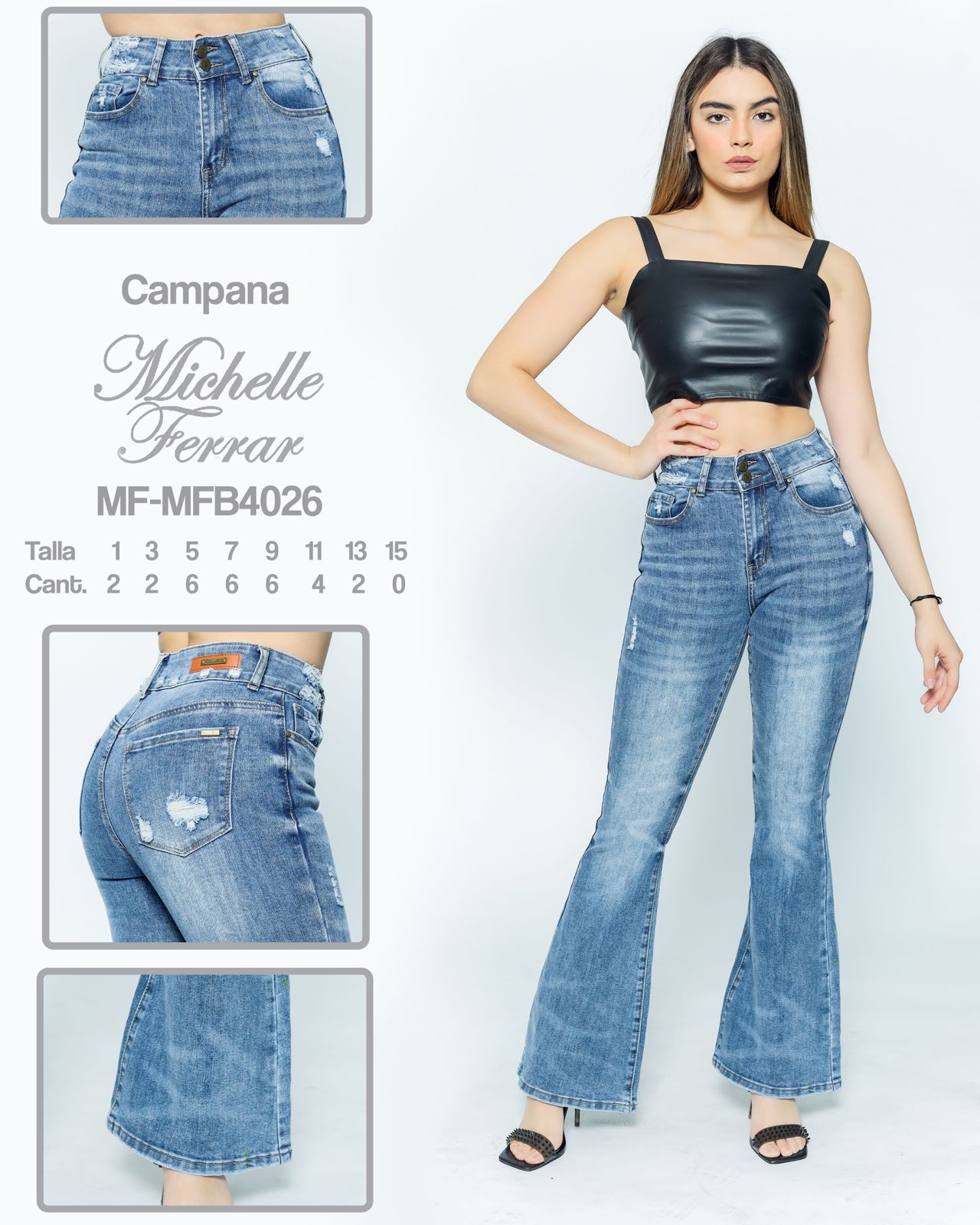 pantalon moda campana mf4026